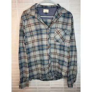 Civil society plaid shirt men’s size large 100% cotton